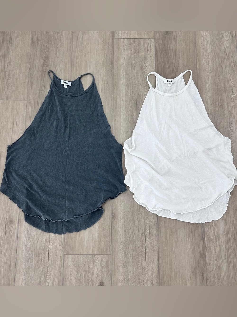 LNA bib tank bundle high neck grey white small